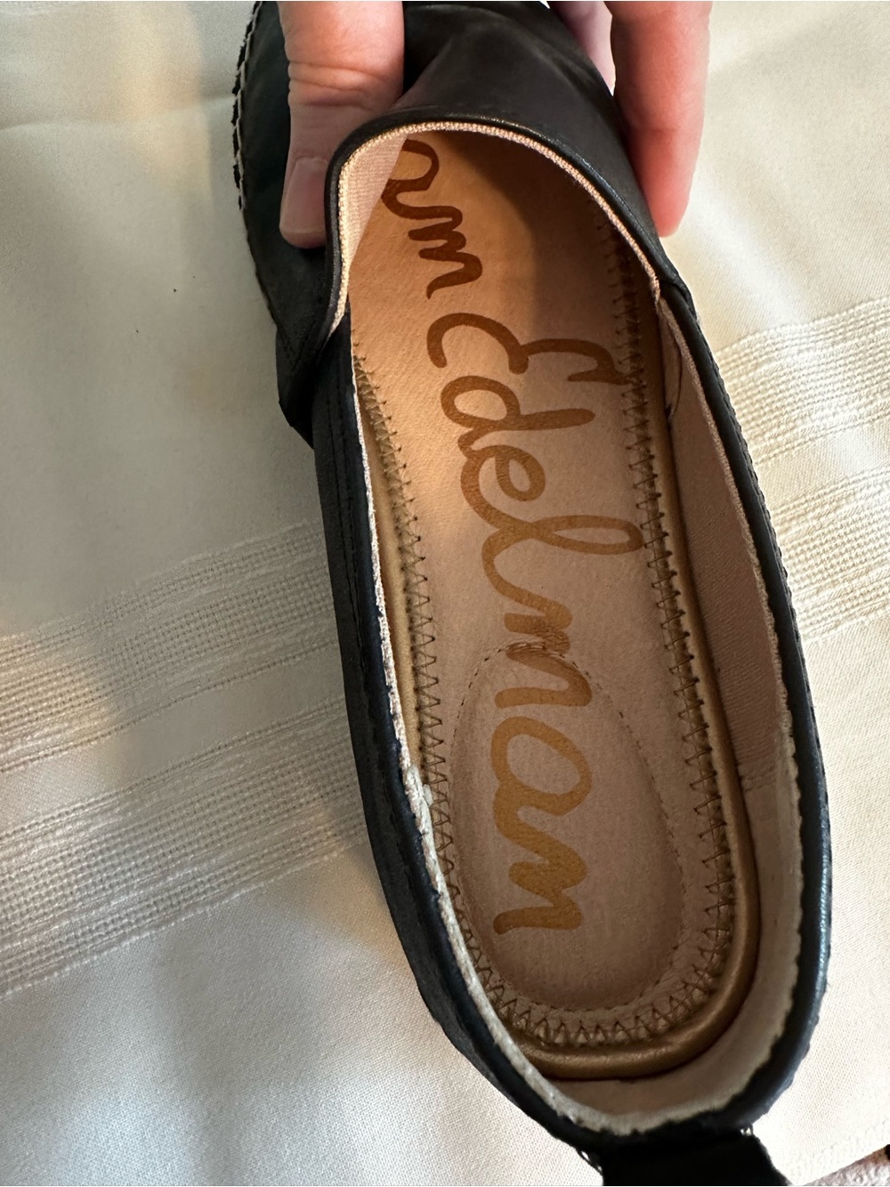 Sam Edelman Black Leather Espadrille Slip-Ons (Women) - Picture 4 of 4